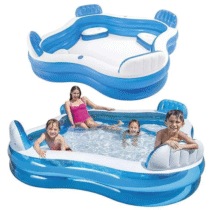 Piscina Familiar Com 4 Assentos E Porta Copos 990L Intex