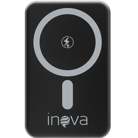 Power Bank Carregador Sem Fio Portátil Magnético 5000mAh Carregamento por inducǎo Inava