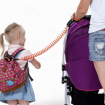 Pulseira Guia de Segurança Proteção para Criança Pulso Anti Perda Laranja