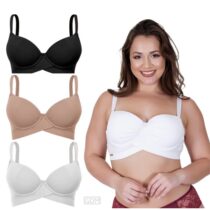 Sutiã Plus Size Base Cruzada Reforçado, Up P Ao 52 Alta Sustentação