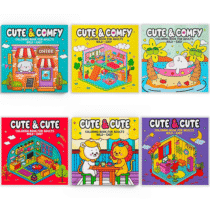 Kit 6 Livros de Colorir Coleção Coloring Book for Adults Bold Easy
