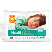 Travesseiro Infantil Health Trisoft Lavável Antimicrobiano 100% Algodão Ions De Prata 180 Fios