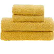 Buddemeyer Jogo de toalhas Florentina Banho Amarelo 4 peças