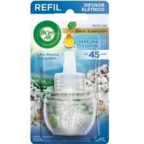 Difusor Elétrico Bom Ar Lirio Branco e Algodão Refil 16ml