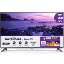 Smart TV 40” Britânia Roku TV LED Dolby Audio