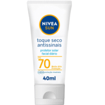Protetor Solar Nivea Facial Antissinais FPS70 Toque Seco 40ml
