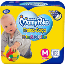 MamyPoko Fralda-Calça Dia&Noite M 18 Unidades