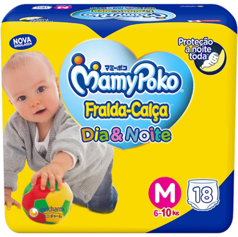 MamyPoko Fralda-Calça Dia&Noite M 18 Unidades