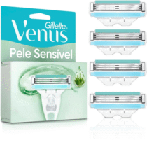 Carga Para Depilar Venus Gillette Pele Sensível 4 Unidades