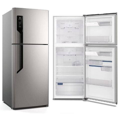 Geladeira Electrolux Frost Free 431L Efficient AutoSense Duplex Inox Look