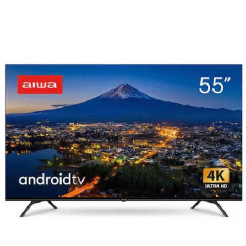 Smart TV AIWA 55” Android 4K Borda Ultrafina Dolby Vision&Atmos AWS-TV-55-BL