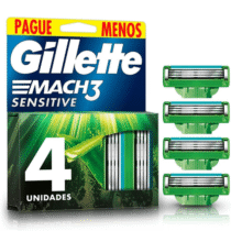 Gillette Carga Para Aparelho De Barbear Mach3 Sensitive 4 Unidades