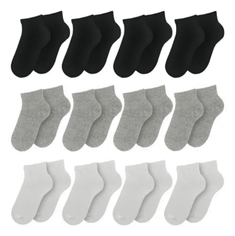 Kit 12 Pares Meia Infantil Cano Médio Algodão Trifil