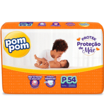 Fralda Pom Pom Protek Proteção de Mãe Mega P 54 Unidades