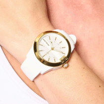 Relógio Mormaii Feminino Analógico Casual Branco Dourado