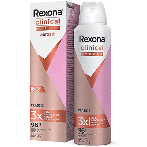 Rexona Antitranspirante Aerosol Clinical Classic 150ml