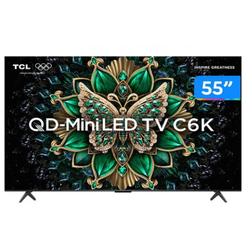Smart TV 55” TCL 55C6K 4K QD-Mini LED C6K Google TV