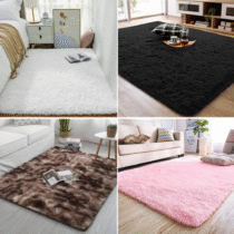 Tapete Felpudo Peludo 1,00m x 1,40m Antiderrapante (5 cores)