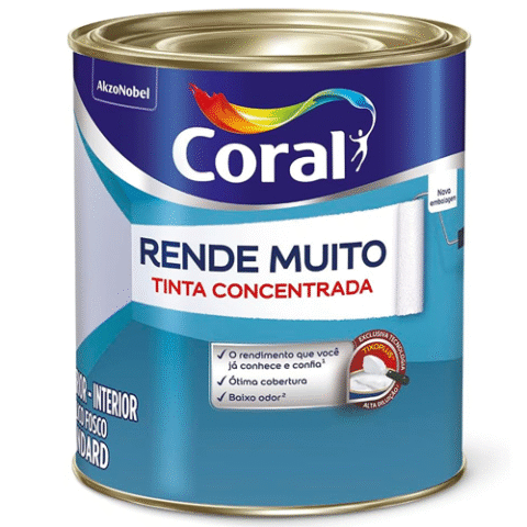 Tinta Coral Rende Muito Branco Gelo Acrílica Fosco 900ml