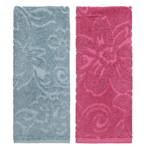Toalha de Banho Jacquard 100% Algodão Teka Florença Azul ou Rosa