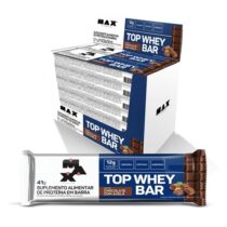 Top Whey Bar Caixa 12 Unidades Max Titanium Sabor Chocolate com avelã