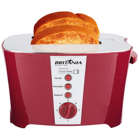 Torradeira Britânia Tosta pane Vermelho 110V