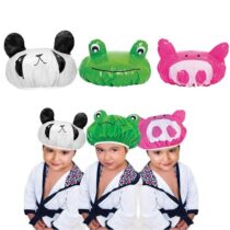 Touca De Banho Infantil Ricca 3D Panda/Sapo/Porco Sortida