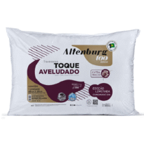 Travesseiro Toque Aveludado Altenburg 100 Anos 48cm x 68cm Branco
