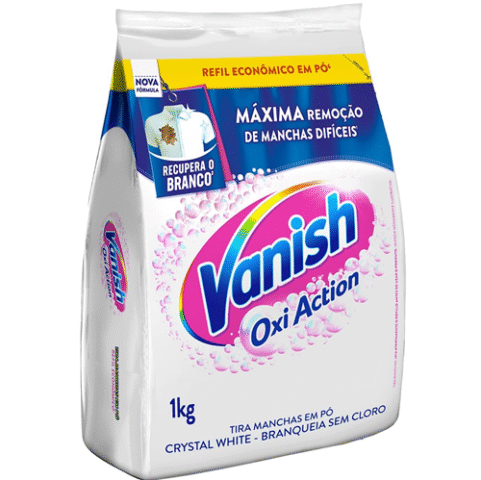 Vanish Tira Manchas Em Pó Crystal White Oxi Action 1Kg