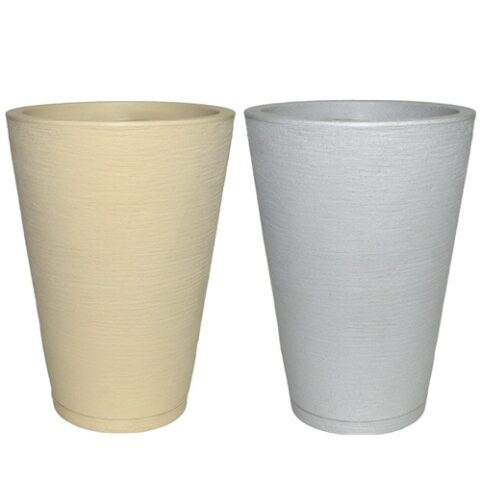 Vaso Planta Decorativo Jardim Polietileno Coluna Redonda 50cm (4 cores)
