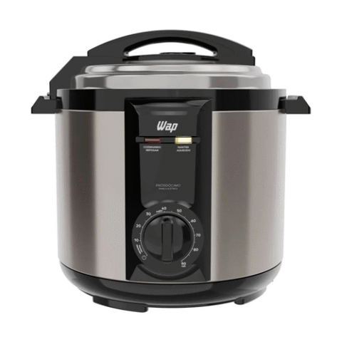 WAP Panela de Pressão Elétrica em Inox 5L Revestimento Antiaderente c/ 9 Dispositivos de Segurança 127V