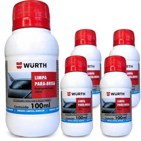 Wurth 5 Unidades Limpador de Parabrisa Liquido Para Reservatorio do Carro 100ml