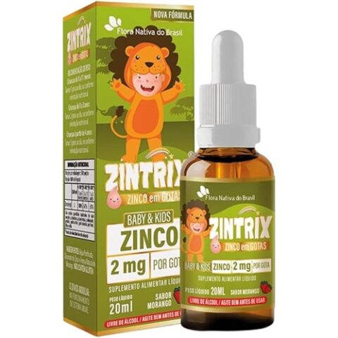 Zintrix Zinco Em Gotas Kids 20ml Morango Flora Nativa