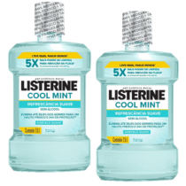 2 Unidades Listerine Cool Mint Enxaguante Bucal Sem Álcool, 1,5L