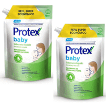 2 Unidades Sabonete Líquido Para Bebês Protex Baby Glicerina Natural 800ml