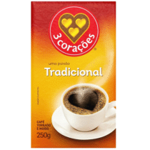 3 Corações Café Torrado E Moído Tradicional À Vácuo 250g