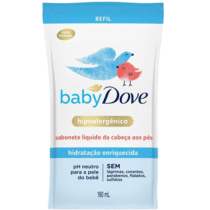 Baby Dove Refil Sabonete Líquido Hidratação Enriquecida 180ml