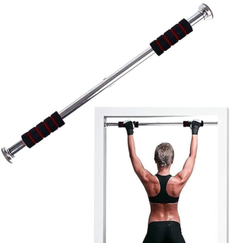 Barra para Flexão Exercícios Treino Regulável 62 A 100cm Fixa