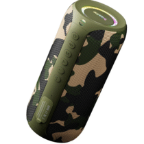 Basike Caixa de Som Bluetooth 5.2 Portatil Subwoofer 60W Ipx4 Tws 4 Formas de Conexão BA-RAD034 Camouflage