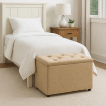 Baú Retangular Guarda Volumes Suede (10 cores)