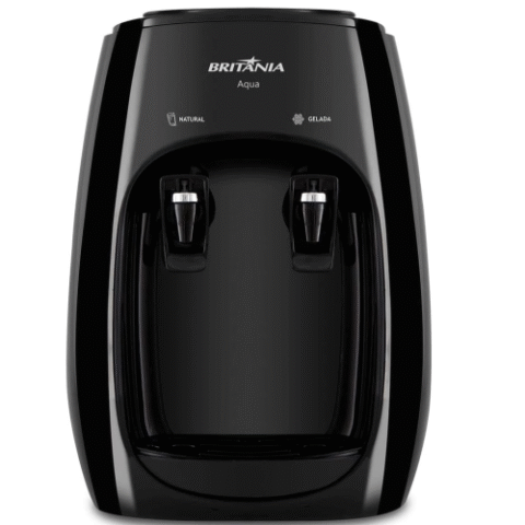 Bebedouro Refrigerado Britânia Acqua Naural ou Gelado Preto Bivolt