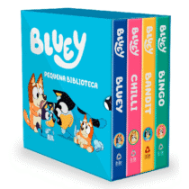 Bluey Box com 4 livrinhos Pequena Biblioteca