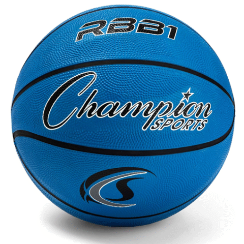 Bola Basketball Champion Sports Rubber Tamanho Oficial 7 Azul