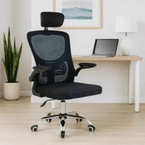 Cadeira Escritório Business Com Encosto De Cabeça Giratória Ergonômica