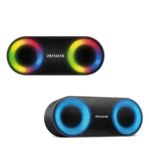 Caixa De Som Speaker Aiwa Bluetooth Luzes Multicores IP65 AWS-SP-01