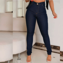 Calça Jeans Feminina Zilak Cintura Alta C/ Elastano Levanta Bumbum