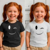 Camiseta Infantil Malha Premium Estampa Kids Smile