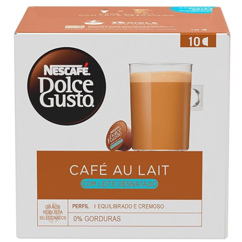Cápsula Nescafé Dolce Gusto Café Au Lait 10 Cápsulas