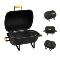 Churrasqueira Móvel Pro Tork Texas Grill Usa 50cm Aço Carbono com Tubo Escape de Fumaça