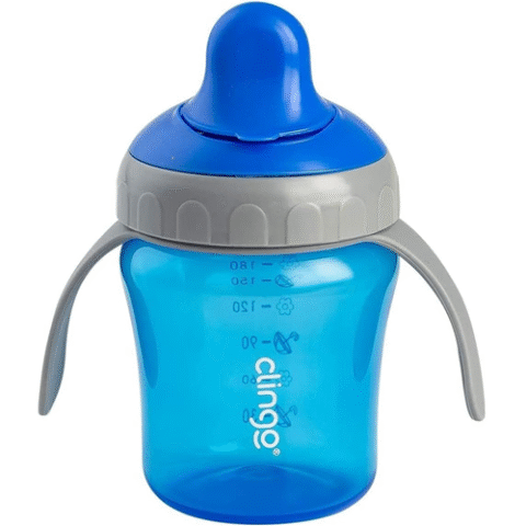 Clingo Copo Treinamento Com Tampa Colors Azul